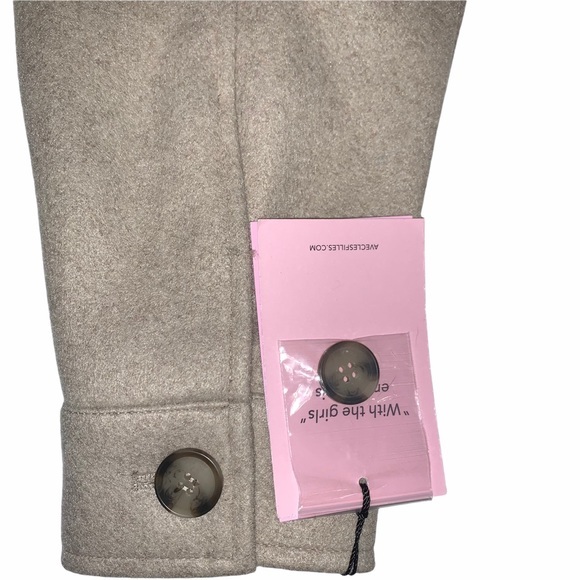 Avec Les Filles size M tan camel boxy button up long sleeve jacket shirt coat - Picture 9 of 12